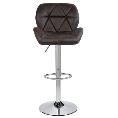 China Modern Swivel Modern Metal Bar Furniture Commercial Leather Bar Stool Short Back Chair for sale