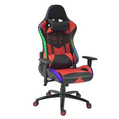 China (Height)Adjustable Chair For Gaming RGB Light Gamer Chair E-SPORT Extended Chair With Metal Base Black Paint for sale