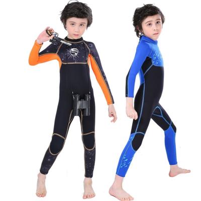 China 2.5MM SCR Neoprene Kids Full-Body Anti-UV KeepWarm One-Piece Back Zipper Surfing Scubaes Kids Boys Wetsuit Divingsuit for sale