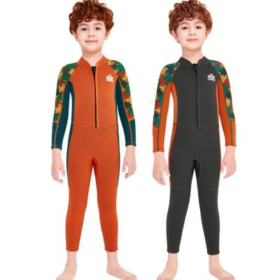 China 2021 New 2.5MM Anti-UV Kids One Piece Thickened KeepWarm Neoprene Kids Boys Surfing Scuba Wetsuit Diving Suit Swimsuit for sale