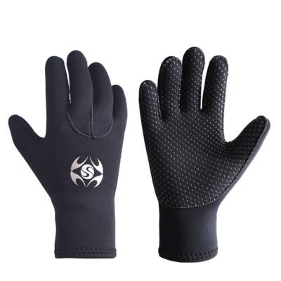 China Flexible Five Finger 3MM Anti Slip Diving Thermal Full Five Finger Neoprene Wetsuit Gloves For Paddling Surfing Kayaking Snorkeling Diving for sale