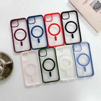 China Shockproof for magsafe clear phone case phone protect cover for iphone 11 12 13 pro 14 pro max for sale