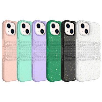 China Eco-Friendly Natural Wheat Straw Recycle TPU Biodegradable Phone Case Shockproof For iPhone 14 13 12 11 pro max for sale