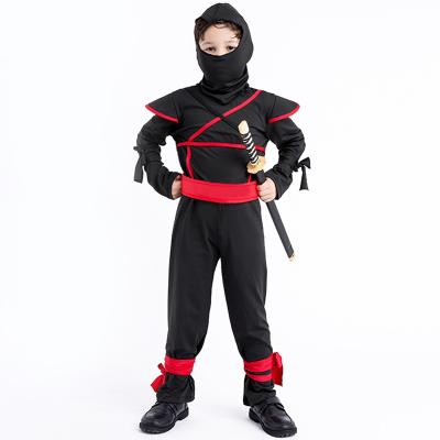 China Dress Up Black Ninja Kids Masked Warrior Cosplay Costume Halloween Ninja Costume Stage Cosplay Costume for sale