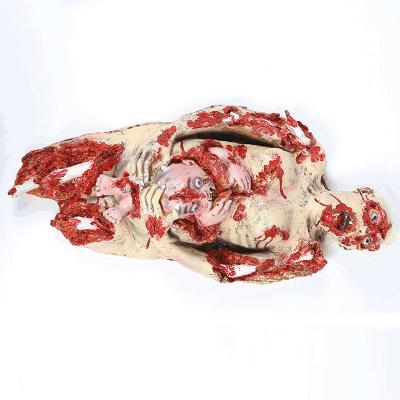 China PU Latex Halloween Horror Ornament Dress Up Son And Mother Body Rotten Ornament Human Horror Ornament for sale