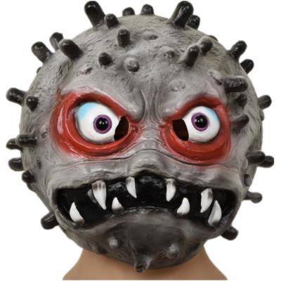 China Environmental Protection Latex Headwear COVID-19 Mask Makeup Halloween Mask Horror Halloween Carnival Props for sale