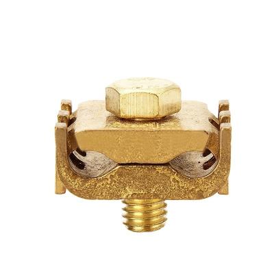 China Electric Power Construction Price Brass Good Electrical Cable Clamp Clamp Earth Rod Wire Connector for sale