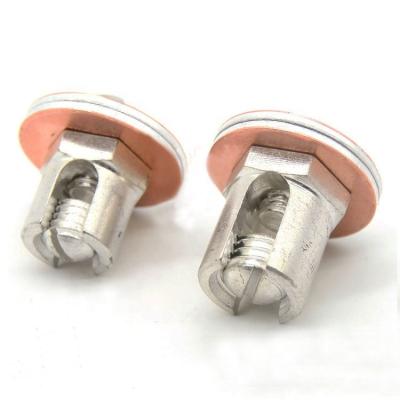 China Power Earth Brass Connector With Good Quality Cable Connectors Slot Bolt Metal Copper Plating for sale