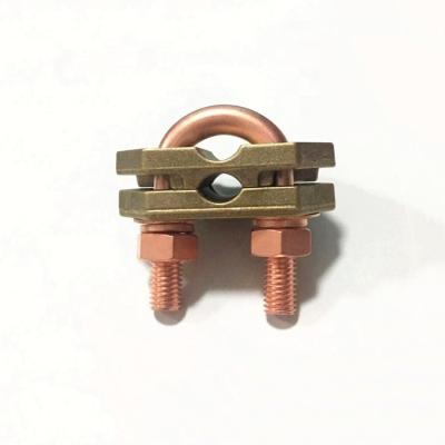 China U Bar Cable And Clamp Clamp Copper Coated Brass Clamp For Earth Ground for sale