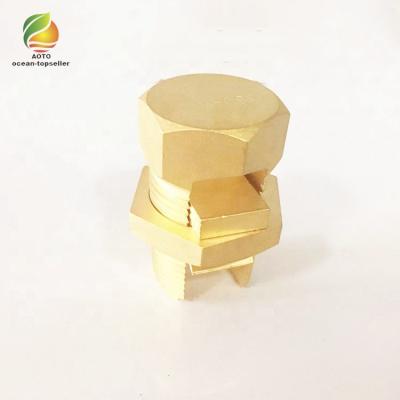 China Heavy Duty Manufactured Factory Flange Copper Split Bolt Wire Connectors Brass Flange for sale