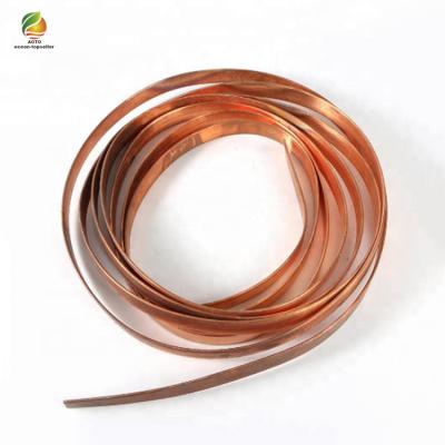 China Groundng System Factory Manufactured Pure Copper Grounding Strip Copper Grounding Strip for sale