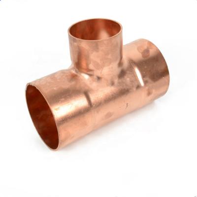 China Hot Sale Copper Copper Reducing Tee Refrigeration Fixture for sale