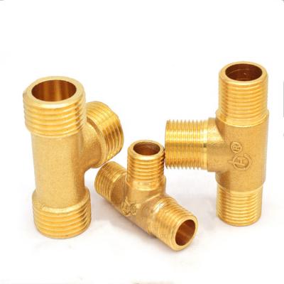 China Hot Sale 15-22mm Copper Brass Tee Plumbing Pex Fittings for sale