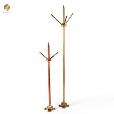 China Pure Copper Or Copper Clad Steel Hot Lightning Rod For Lightning Sale Air Terminal Protection for sale