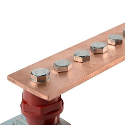 China Ground System Factory Fabricated Electrical Busbar Copper Busbar for sale