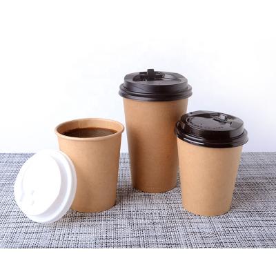 China Hot sale biodegradable paper cups with logo 6OZ 8OZ 14OZ 16OZ coffee packaging biodegradable paper cups for sale