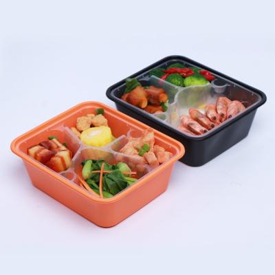 China Rectangle Disposable Plastic Lunch Box Meal Leakproof Box For Food for sale