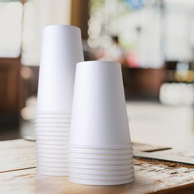 China Biodegradable Wholesales 8OZ 12OZ 16OZ Paper Coffee Cups Custom Disposable Paper Cup Prices White Porcelain for sale