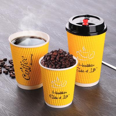 China Custom logo hot biodegradable disposable paper takeway compostable coffee cups maker biodegradable big paper cup for sale