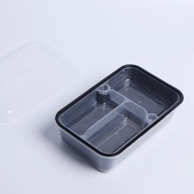 China Disposable Environmental Plastic Portable Food Bento Box Take Out Packaging Lunch Box for sale