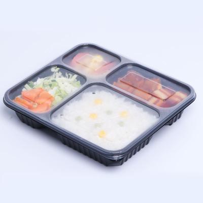 China Sustainable rectangular plastic lunch box with microwave, sealed and refrigerated lunch box with cover for sale