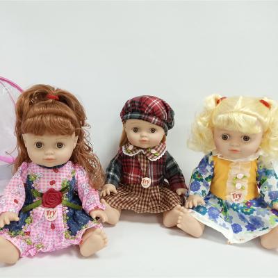 China 27CM Softly Lovely Music Spanish High Quality Baby Dolls For Kids Vinyl Dolls for sale