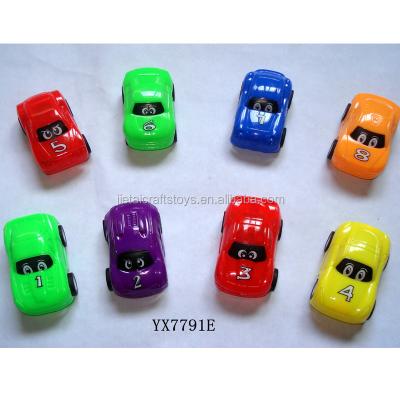 China Friction Toy 4.2CM Mini Plastic Pull Back Cartoon Cars For Gift Toys for sale