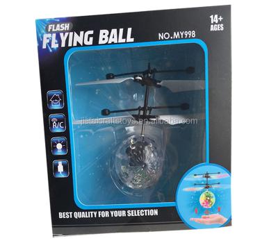 China Hot Sale Induction Plastic Toys Flash Flying Ball For Kids Sensor Flying Ball With Light for sale