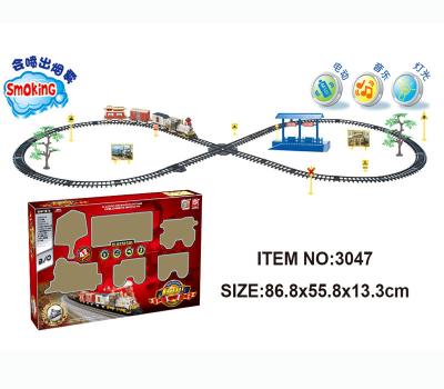 China Toys.DIY Toys.B Large Educational Railway Train with Light Train Smoke and Sound Blower for sale