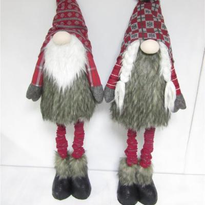 China Fabric+cotton+wool 32 Inch Christmas Gandalf Decoration Stretch Legs Dolls for sale