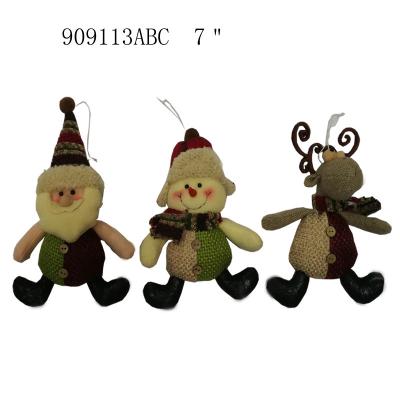 China New 7 Inch Christmas Ornament Christmas Tree Ornament Cloth Handwork Hanging Gift Cloth Cotton for sale