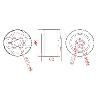 China Factory Price 6200w Power Tmotor Max Front Pull Multi-rotor Thrust Tail Brushless Motor 89*62(mm) for sale