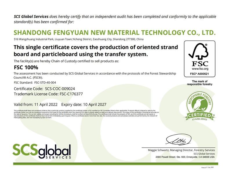 FSC - Shandong Fengyuan New Material Technology Co., Ltd.