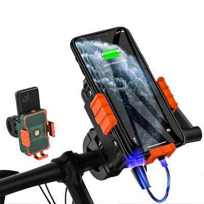 China YTGEE Adjustable ABS Plastic Dispenser Universal Bicycle Cell Phone Mount Bike Phone Holder with Power Bank Charger for sale