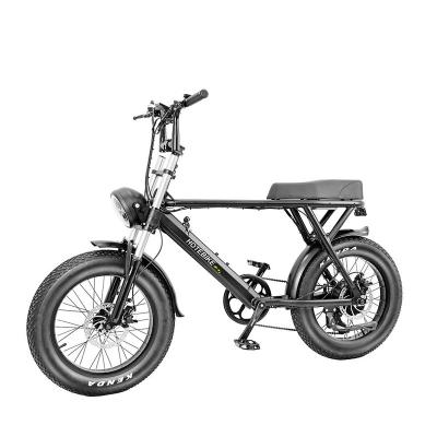 China Aluminum alloy electric bikes with 20x4.0 fat tires and powerful 48v 500w/750w motors, inspired by Moto style for sale