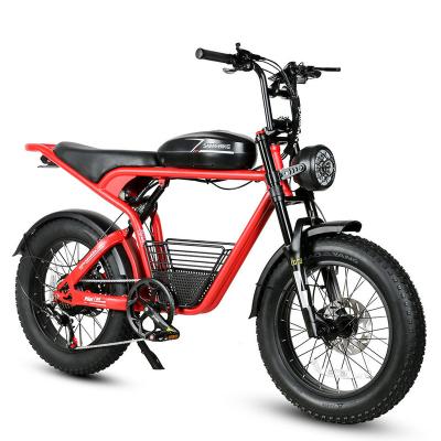 China Aluminum Alloy Electric Dirt Bike Ebike Factory Motorcycle Super Fast 1000W 45KM/H Style Fat Tire Electric Adult Bike for sale