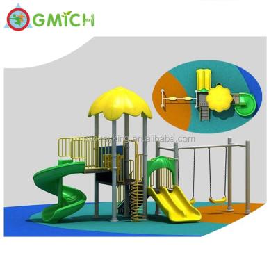 China Cost-effective Plastic Kids Playground Outdoor Playground Equipment Kids Plastic Swing And Slide For Garden JMQ-G086D for sale