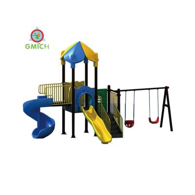 China Park Plastic Outdoor Playground Plastic Playground Slide and Swing Outdoor Games for Sale JMQ-18158B for sale