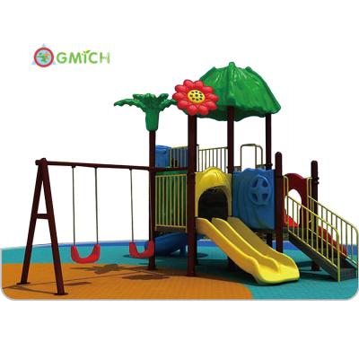 China Plastic Outdoor Playground Slide Playground Kids Playground Swing And Slide Playset Toys For Preschool JMQ-18157A for sale