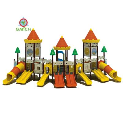 China outdoor 3-15years kids play slide garden castle playground guard playground equipment JMQ-18150B for sale