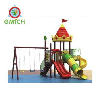 China Galvanized Steel And Plastic Kids Playground Equipment Kids Slide With Swing Amusement Park Equipment for sale