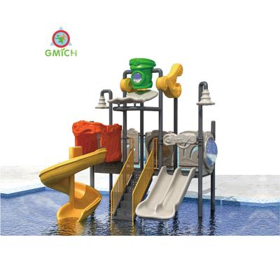 China Plastic LLDPE good quality and cheap splash water park playground outdoor water slide for kids JMQ-18174C for sale