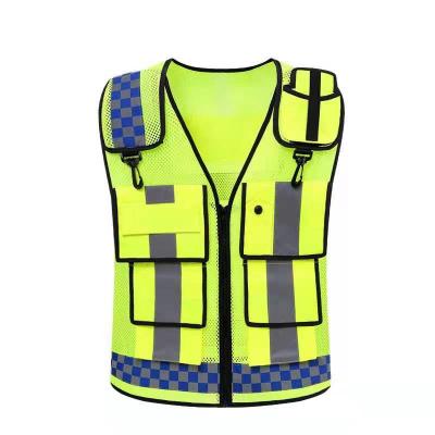 China Tsheng Mesh Riding Traffic Guard Breathable Vest Zipper Adjust Tape Customized Logo Te koop