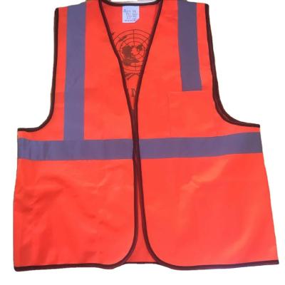 China Men's Tops Logo Fabric Color Knitted Yellow-Orange Breathable Vis Reflective Safety Vest Workwear MOQ Hi Vis Workwear Te koop