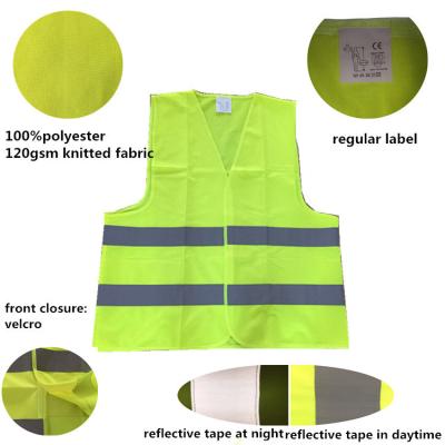 China EN20471 Breathable High Visibility Yellow Promotional Safety Vest for sale