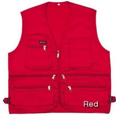 China Orange Breathable Vest 5xl Fishing Hunting Vest For Men Multi Pocket for sale