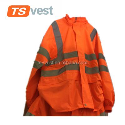 China Orange Water Proof Rain Coat With Pants for sale