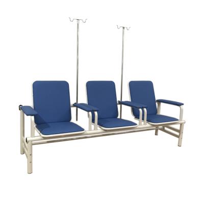 China Modern Airport Metal Waiting Chair Used Hospital Waiting Room Public Waiting Three Seats Chair for sale