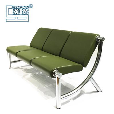 China Reception Plain Office Waiting Sofa (Other) Office Steel Sofa Arm Lounge Chair Synthetic Leather Free Adjustable Sofa Set Office for sale