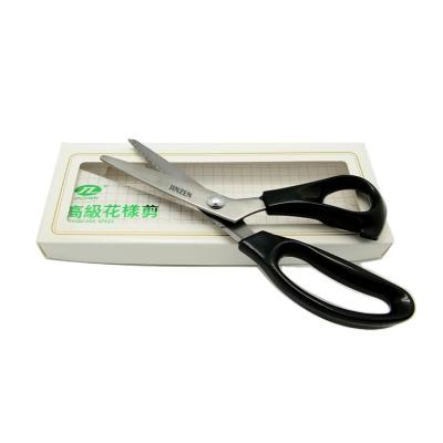 China Sharp and durable JINZEN pinking shears tailoring fabric shears lace cutting scissors Zig Zag Sewing Scissors for sale